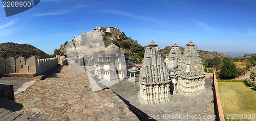 Image of panorama of kumbhalgarh fort in india