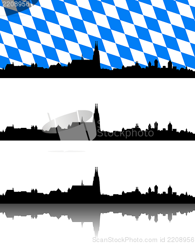 Image of Silhouette of Regensburg, Bavaria