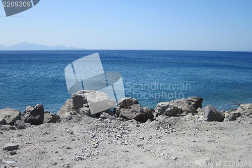 Image of Greece sea in the hot summer