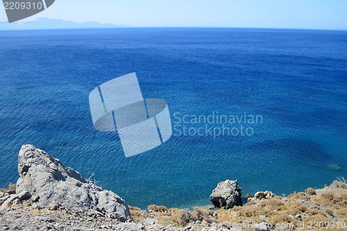 Image of Greece sea in the hot summer