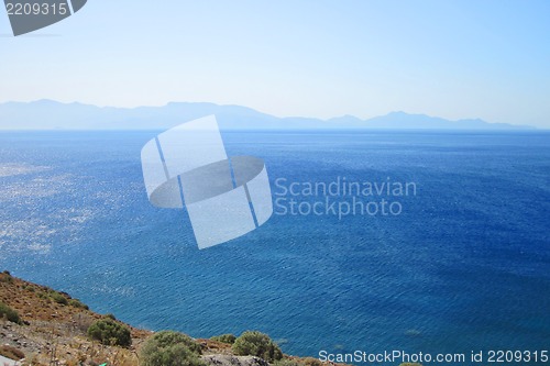 Image of Greece sea in the hot summer