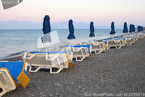 Image of empty beach in Greece 