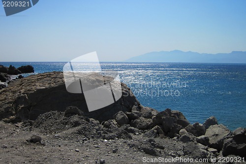 Image of Greece sea in the hot summer