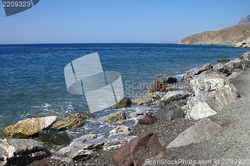 Image of Greece sea in the hot summer