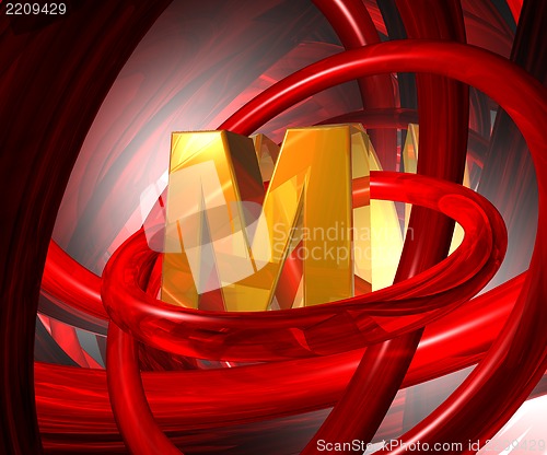Image of letter in abstract space