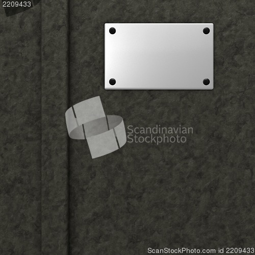 Image of blank sign on stone