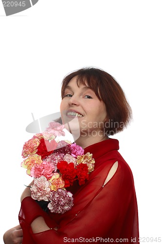 Image of Woman with flowers