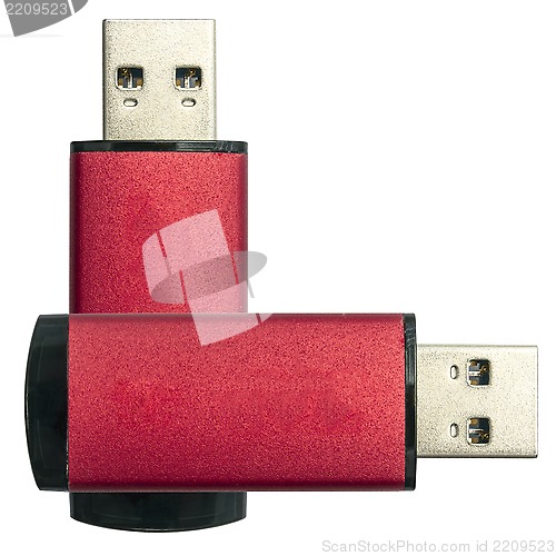 Image of USB Flash Drive isolated on white