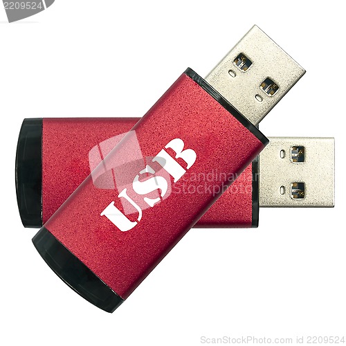 Image of USB Flash Drive isolated on white