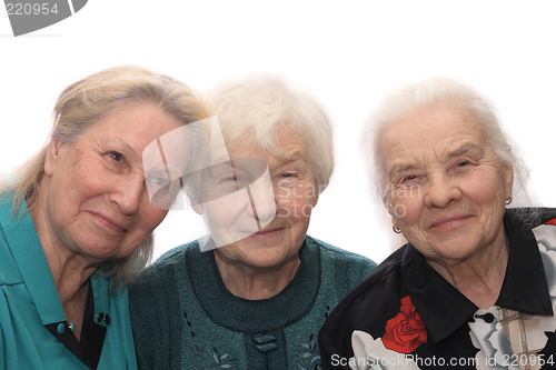 Image of Three old women smiling