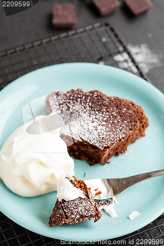 Image of Slice of chcolate cake