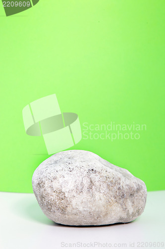 Image of Single waterworn smooth white rock