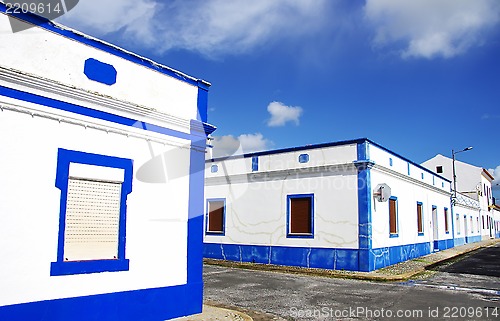 Image of Blue street, alentejo region, Portugal