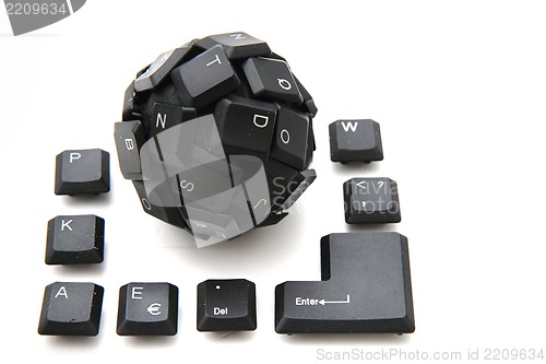 Image of keyboard sphere as new input device for your computer