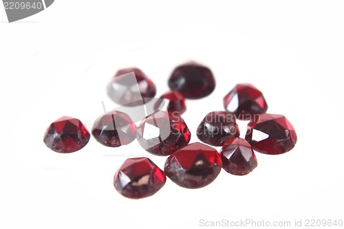 Image of natural pyrope garnet minerals (gems)