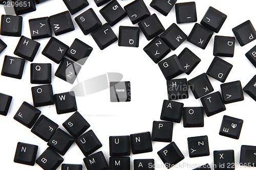 Image of keyboard keys background with keybord home