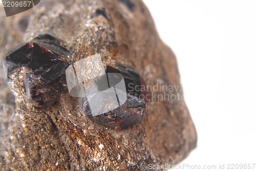 Image of natural pyrope garnet minerals (gems)