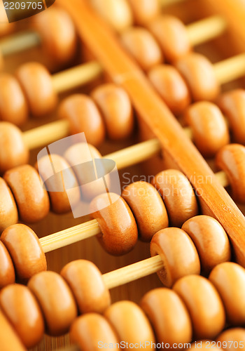 Image of old abacus close up