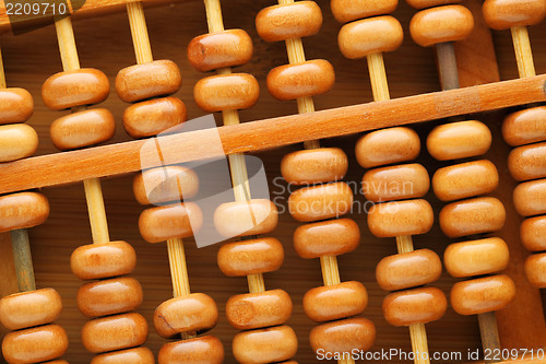 Image of old abacus close up