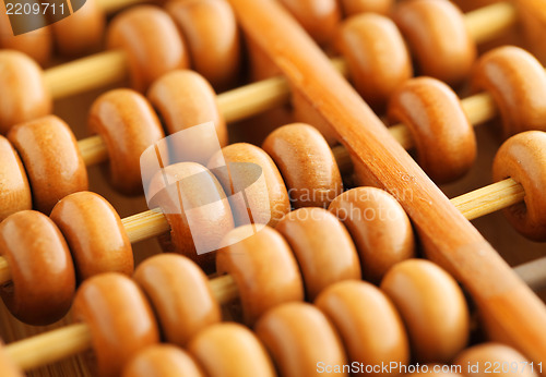 Image of old abacus close up