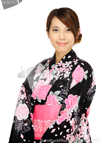 Image of Japanese woman with traditional cloth