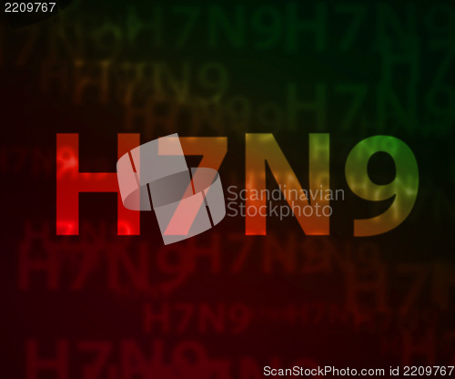 Image of H7N9 avian flu bokeh background