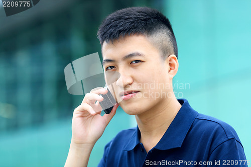Image of man on mobile phone call