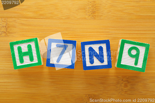 Image of H7N9 toy block