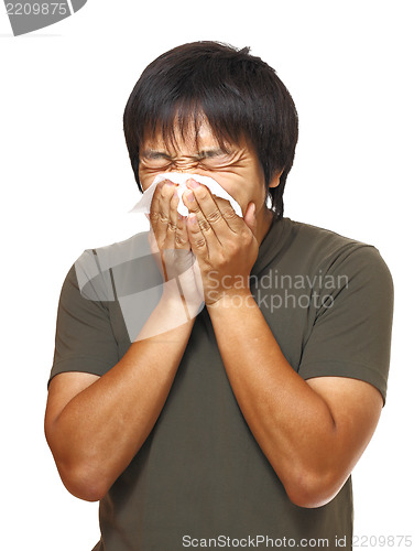 Image of sneeze man