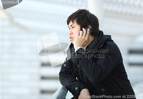 Image of man with mobile phone