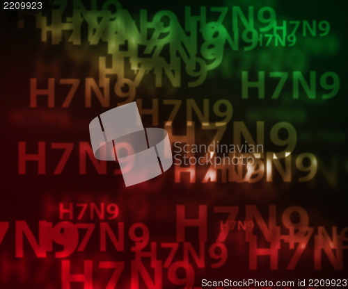 Image of H7N9 avian flu bokeh background