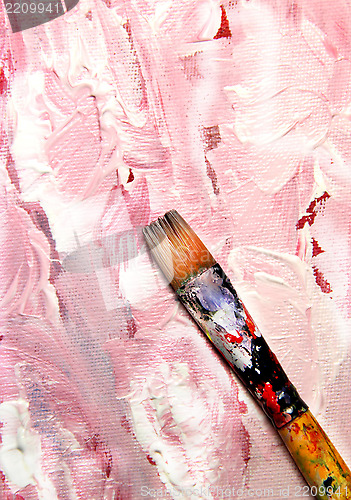 Image of Vivid strokes and paintbrush 