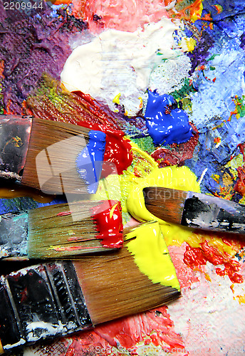 Image of Vivid strokes and paintbrushes 