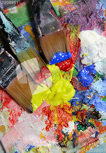 Image of Vivid strokes and paintbrushes 