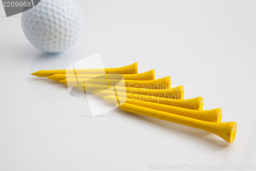 Image of The wooden golf tees