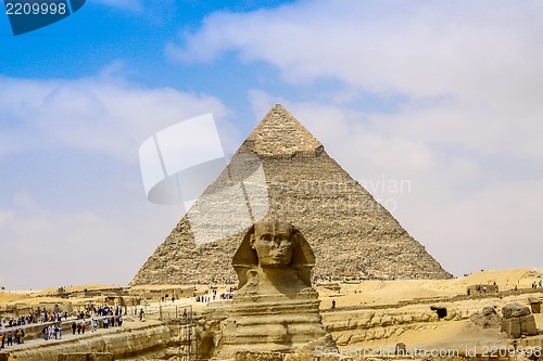 Image of Sphinx and the Great Pyramid in the Egypt