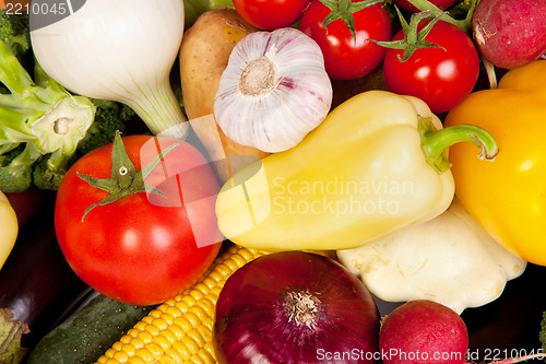 Image of Group of fresh vegetables isolated on white
