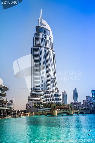 Image of Address Hotel in the downtown Dubai area overlooks the famous da