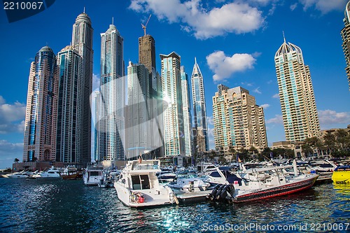 Image of Dubai Marina cityscape, UAE