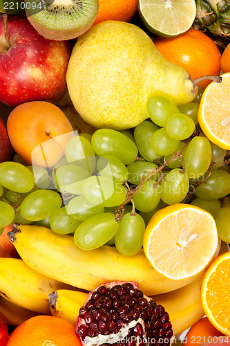 Image of Huge group of fresh fruits