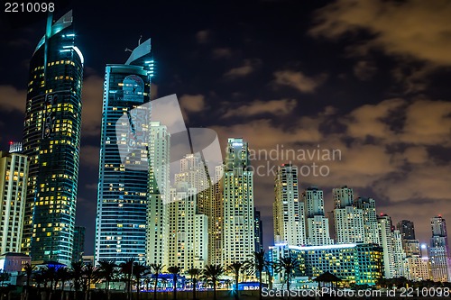 Image of Dubai Marina cityscape, UAE