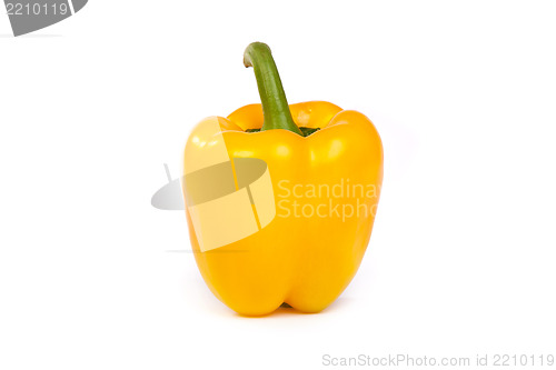 Image of A yellow bell sweet pepper isolated on white