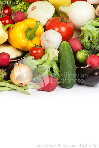 Image of Group of fresh vegetables isolated on white