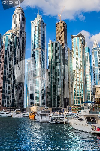 Image of Dubai Marina cityscape, UAE
