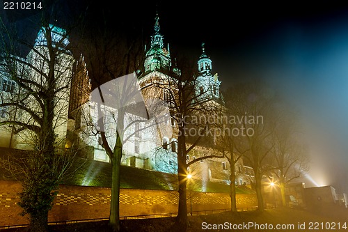 Image of Poland, Krakow. Wawel Castle and Wistula . Krakow Poland.