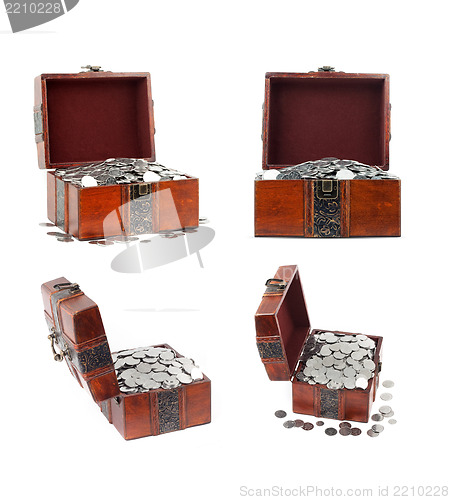 Image of Treasure Chest. Isolated on a white background