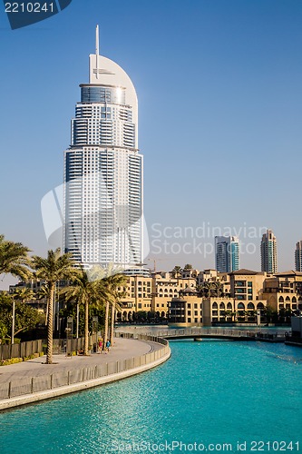 Image of Address Hotel in the downtown Dubai area overlooks the famous da