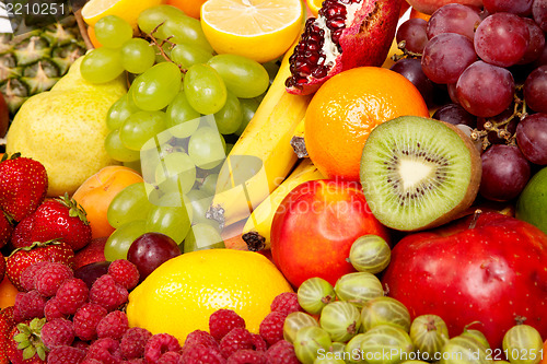 Image of Huge group of fresh vegetables and fruits