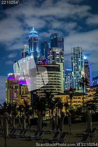 Image of Dubai Marina cityscape, UAE