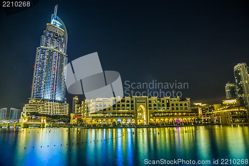 Image of Address Hotel in the downtown Dubai area overlooks the famous da